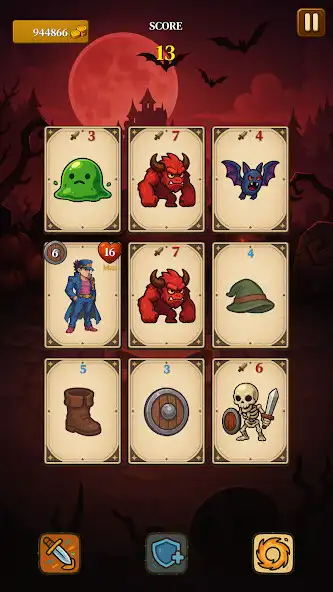Play Grim Cards: Shadow Fight as an online game Grim Cards: Shadow Fight with UptoPlay