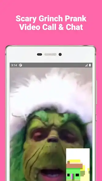 Play Grinch Fake Video Call  Chat! as an online game Grinch Fake Video Call  Chat! with UptoPlay