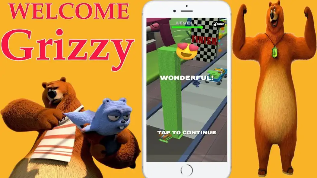 Play Grizzy and the Lemmings Run 3d as an online game Grizzy and the Lemmings Run 3d with UptoPlay