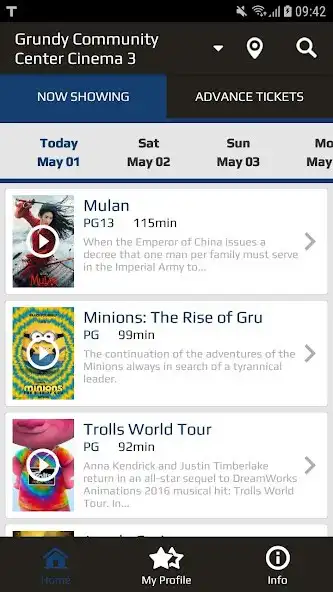 Play Grundy Community Center Cinema 3 as an online game Grundy Community Center Cinema 3 with UptoPlay
