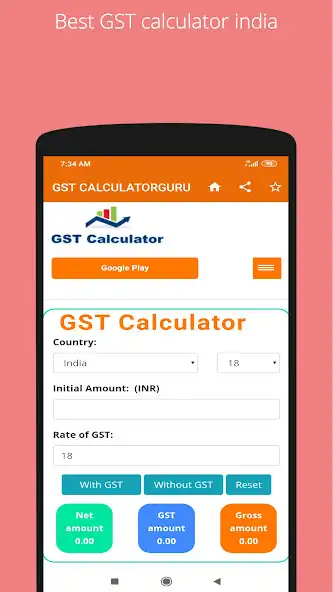 Play GST Calculator Guru - India tax rate app as an online game GST Calculator Guru - India tax rate app with UptoPlay
