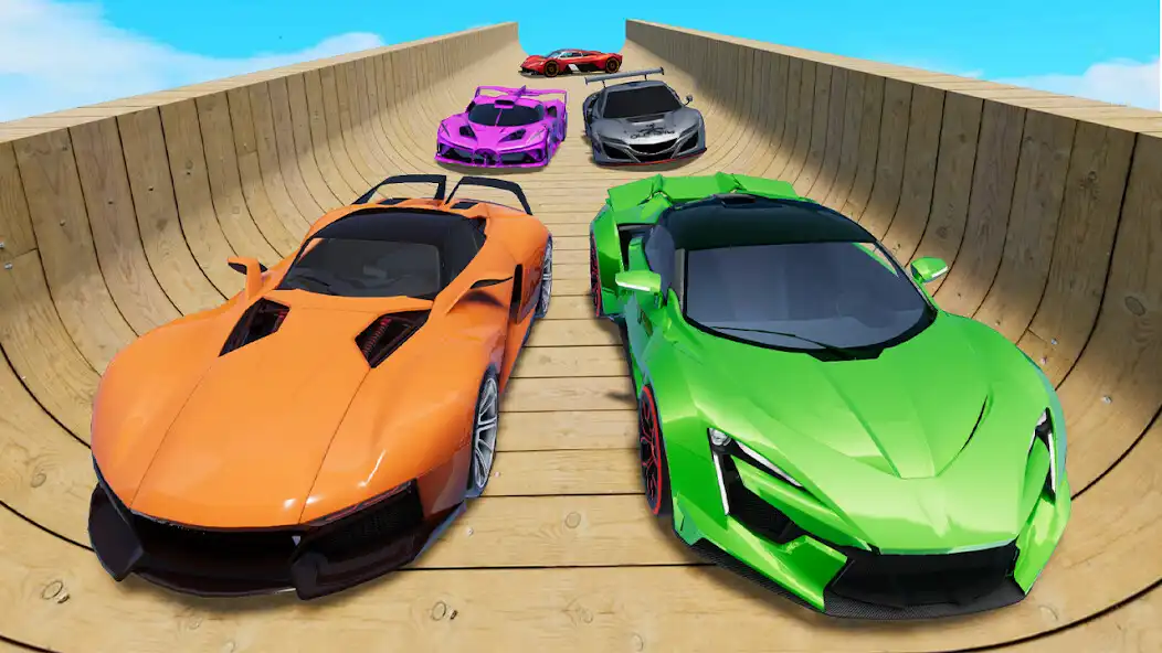 Play GT Car Parkour Game Sky Racing as an online game GT Car Parkour Game Sky Racing with UptoPlay