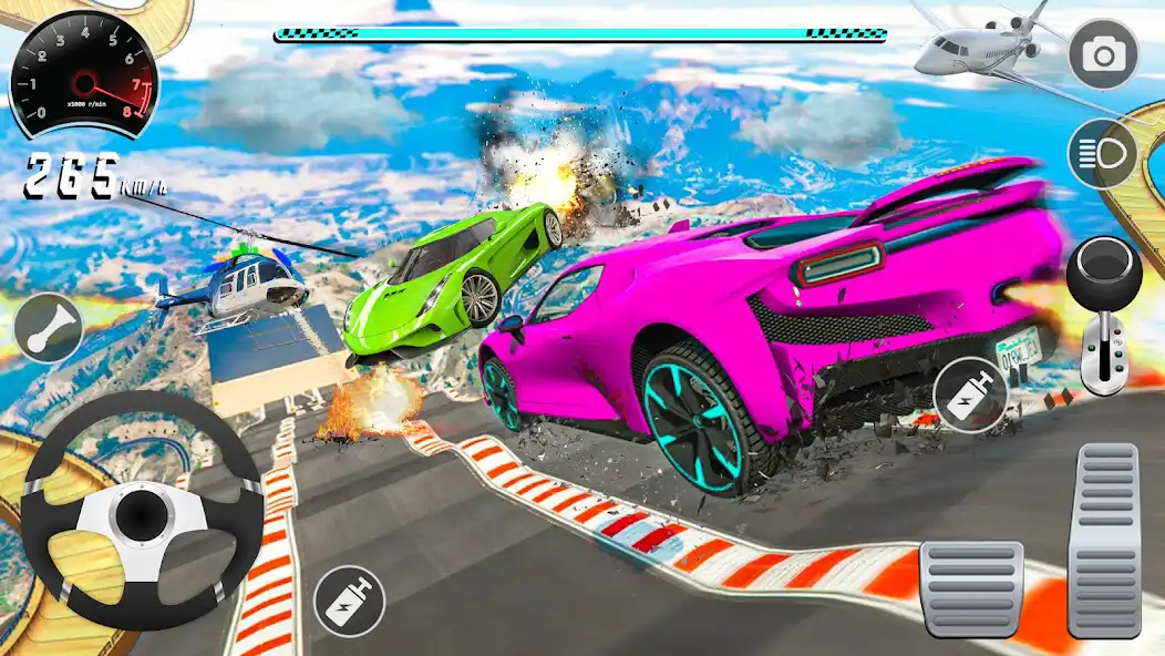 Play GT Mega Car Ramp Extreme Race as an online game GT Mega Car Ramp Extreme Race with UptoPlay