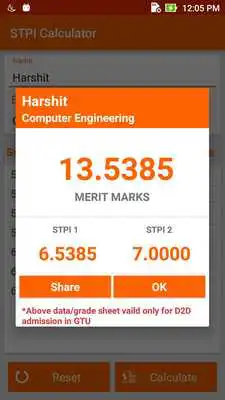 Play GTU D2D Admission STPI Calc