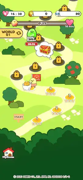Play Gudetama Tap! PUZZLE as an online game Gudetama Tap! PUZZLE with UptoPlay