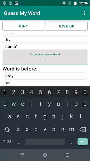 Play Guess My Word as an online game Guess My Word with UptoPlay