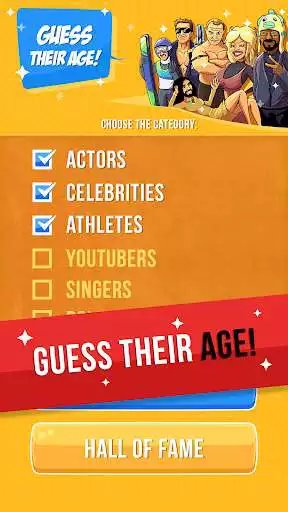 Play Guess their age - celeb quiz as an online game Guess their age - celeb quiz with UptoPlay
