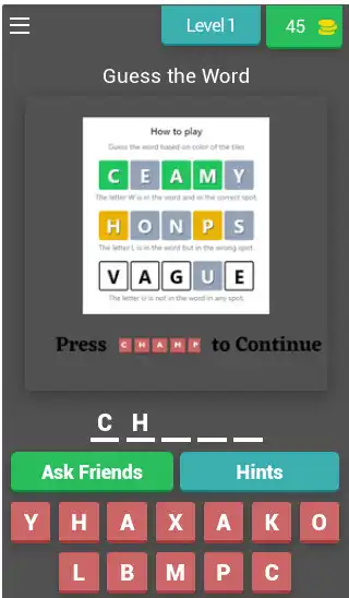 Play Guess the last word in worlde  and enjoy Guess the last word in worlde with UptoPlay