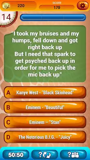 Play Guess The Lyrics All Genres as an online game Guess The Lyrics All Genres with UptoPlay