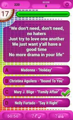 Play Guess The Lyrics RB Quiz