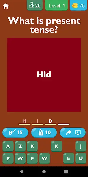 Play Guess The Present Tense Game  and enjoy Guess The Present Tense Game with UptoPlay