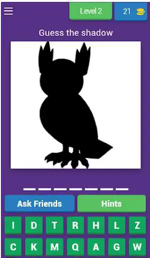 Play Guess the Shadows Quiz as an online game Guess the Shadows Quiz with UptoPlay