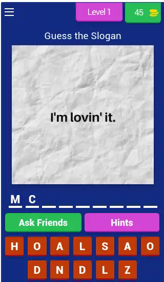Play Guess the Slogan Quiz  and enjoy Guess the Slogan Quiz with UptoPlay