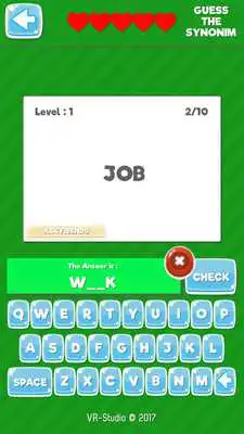 Play Guess the Words : Synonym Quiz