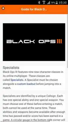 Play Guide for Black Ops 3