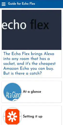 Play Guide for Echo Flex  and enjoy Guide for Echo Flex with UptoPlay