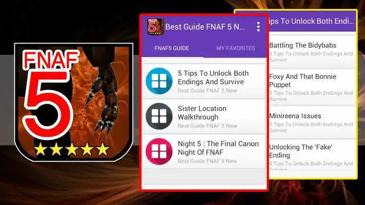 Play Guide For FNAF 5 All New