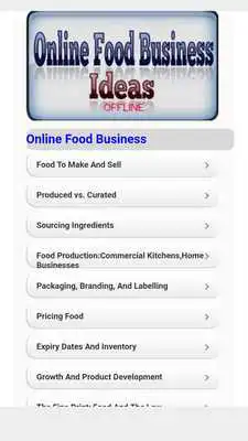 Play Guide for Online Food Business Ideas