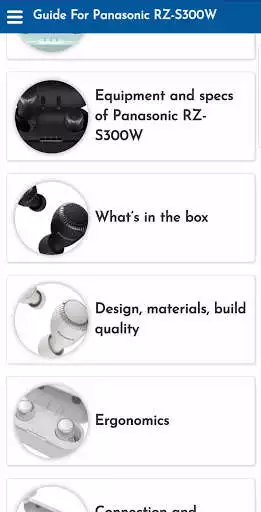 Play Guide For Panasonic earbuds RZ-S300W  and enjoy Guide For Panasonic earbuds RZ-S300W with UptoPlay