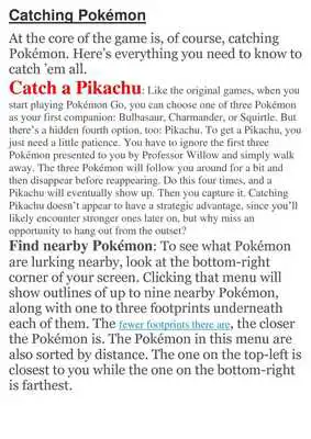Play Guide for Pokemon Go Game