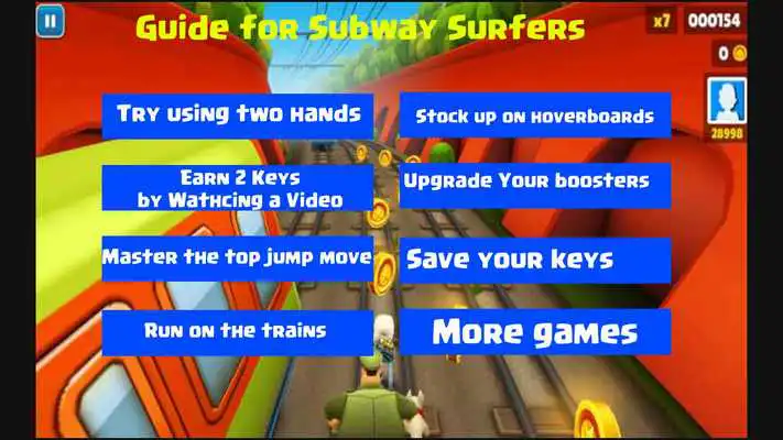 Play Guide for Subways Surfers
