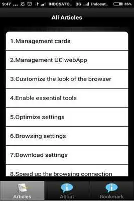 Play Guide : Setting-Optimize UC Browser