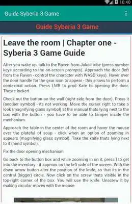 Play Guide Syberia 3 Game