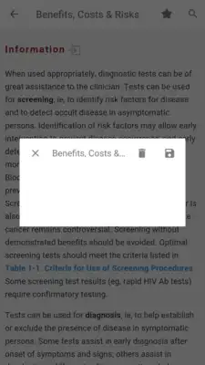 Play Guide to Diagnostic Tests