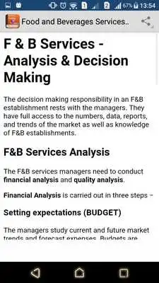 Play Guide To Food and Beverages Services