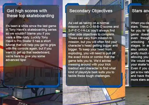 Play Guide TONY HAWKS PRO SKATER