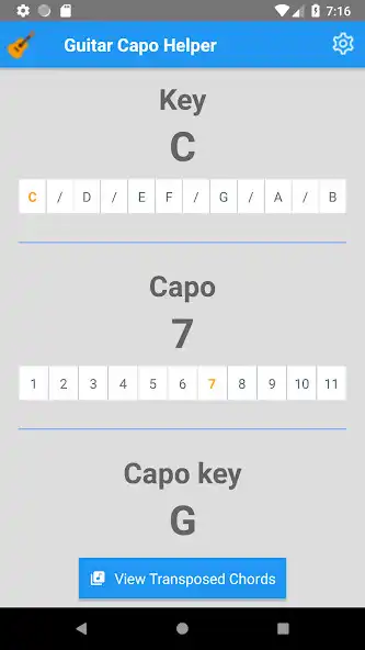 Play Guitar Capo Helper  and enjoy Guitar Capo Helper with UptoPlay