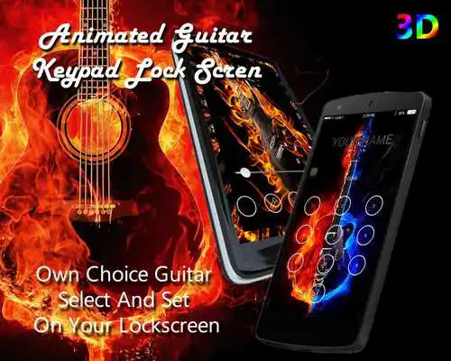 Play Guitar Keypad Lock Screen