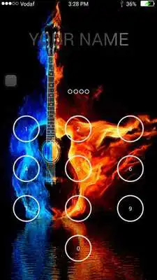 Play Guitar Keypad Lock Screen