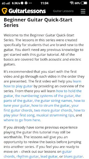 Play Guitar Lessons as an online game Guitar Lessons with UptoPlay