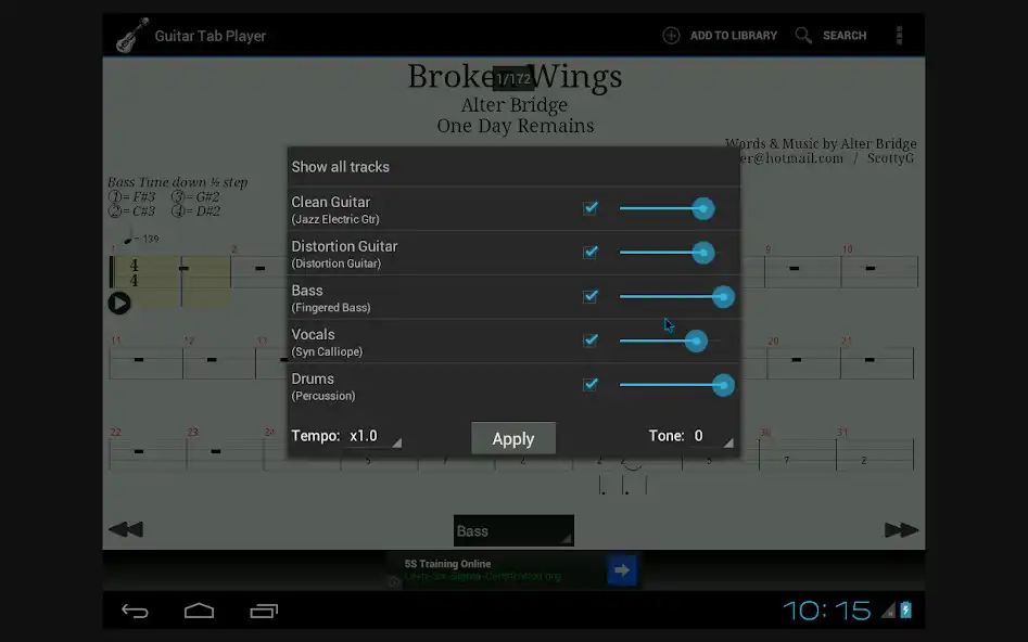 Play Guitar Tab Player as an online game Guitar Tab Player with UptoPlay