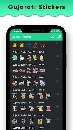 Play Gujarati Stickers for Whatsapp - Gujju WAStickers as an online game Gujarati Stickers for Whatsapp - Gujju WAStickers with UptoPlay
