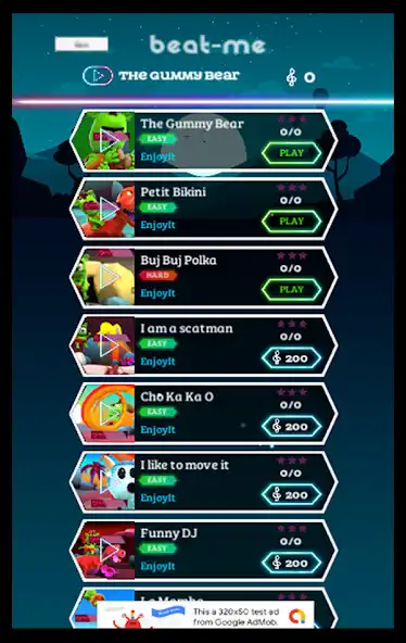 Play Gummy Bears Beat Hop as an online game Gummy Bears Beat Hop with UptoPlay