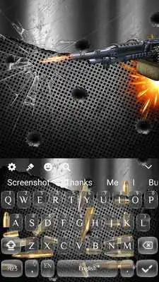 Play Gun bullet gravity keyboard theme