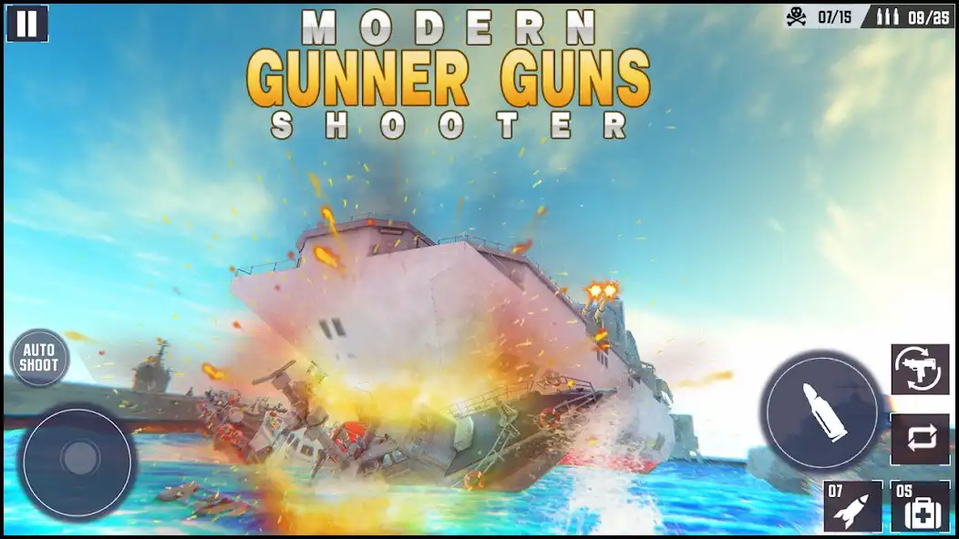 Play Gunner Shooter: Offline Guns Game Navy Battle 2021  and enjoy Gunner Shooter: Offline Guns Game Navy Battle 2021 with UptoPlay