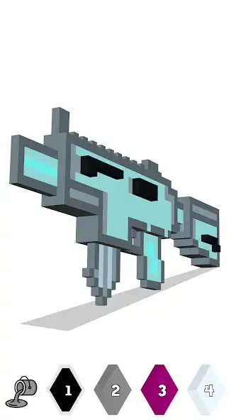 Play Guns 3D Color by Number Weapon as an online game Guns 3D Color by Number Weapon with UptoPlay