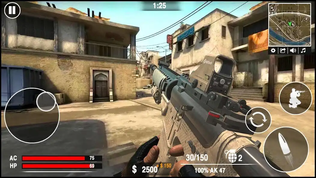 Play Guns Battlefield Simulator : Free Fire Shooter War as an online game Guns Battlefield Simulator : Free Fire Shooter War with UptoPlay