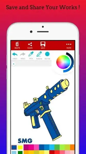 Play Guns Coloring Book 2020 as an online game Guns Coloring Book 2020 with UptoPlay