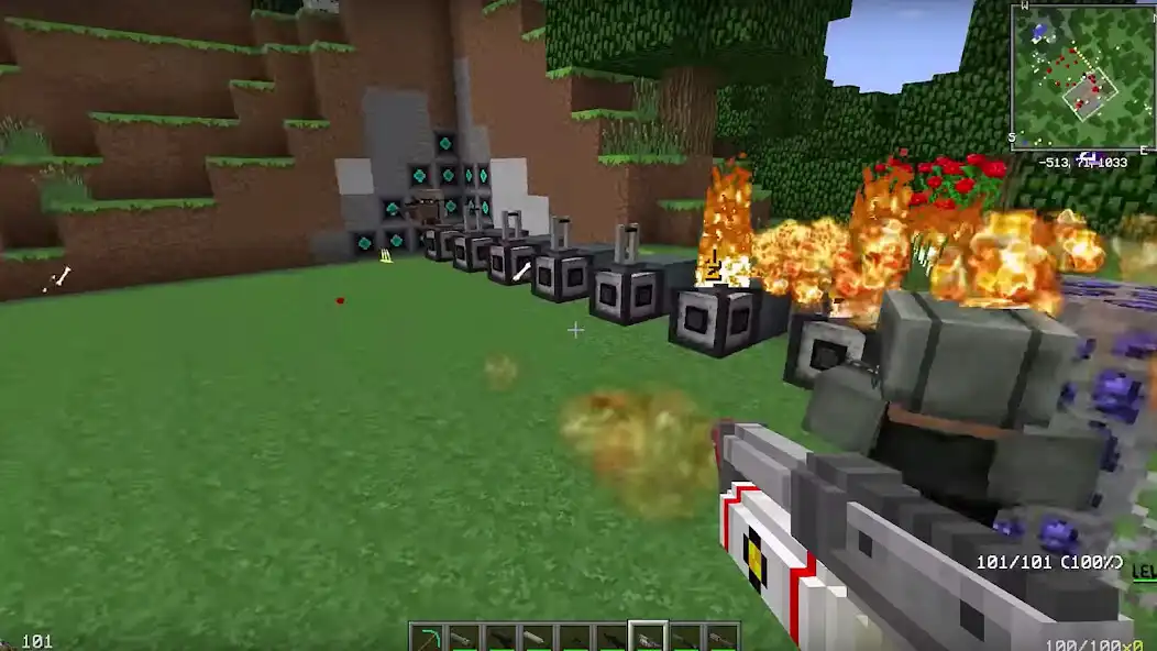 Play Guns for mcpe and mine as an online game Guns for mcpe and mine with UptoPlay