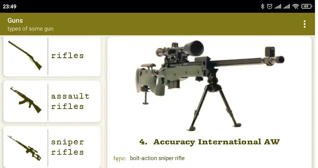 Play Guns info as an online game Guns info with UptoPlay