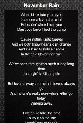 Play Guns N Roses Song Lyrics