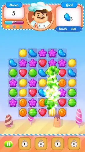 Play Gusto Yummy Chef - Match 3 Fruit Candy Puzzle Game  and enjoy Gusto Yummy Chef - Match 3 Fruit Candy Puzzle Game with UptoPlay