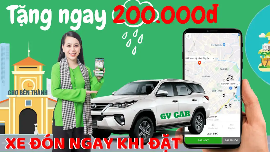 Play GV - Đặt xe GoCar, bike, Taxi  and enjoy GV - Đặt xe GoCar, bike, Taxi with UptoPlay