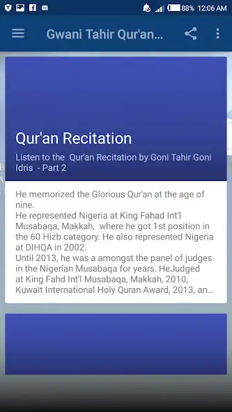 Play Gwani Tahir Quran Hafs Part 2 as an online game Gwani Tahir Quran Hafs Part 2 with UptoPlay