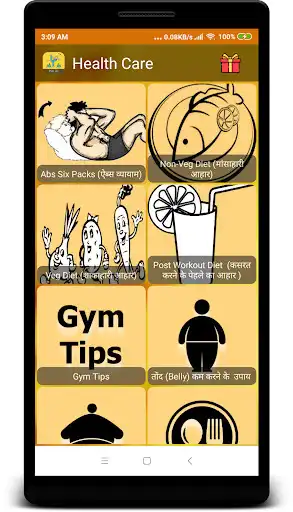 Play Gym  Diet Tips Hindi as an online game Gym  Diet Tips Hindi with UptoPlay