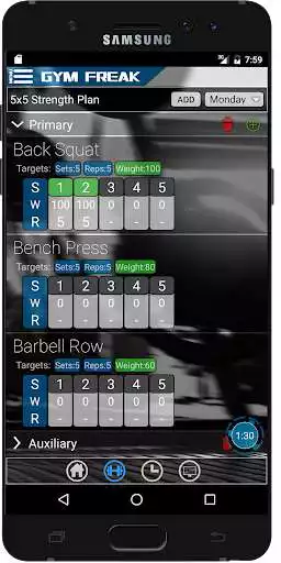 Play Gym Freak - Workout and Body Composition Journal as an online game Gym Freak - Workout and Body Composition Journal with UptoPlay